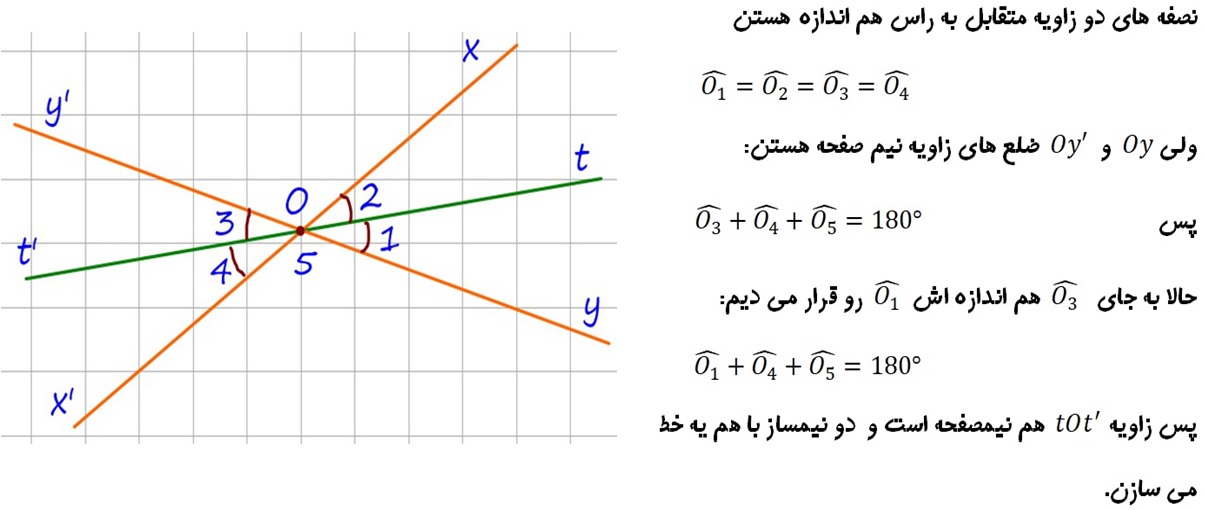 جواب نیمساز متقابل به راس